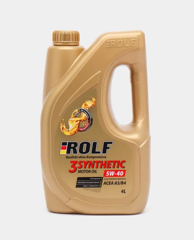 Масло Моторное Синтетическое ROLF 3-synthetic 5W30 A3/B4 4л  арт.322733